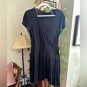 Kimchi Blue / Urban Outfitters Black Wrap Dress - Size L